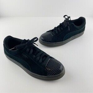 Puma Suede Jelly Skater Studded Cap Toe Classic Sneakers Black Size 10